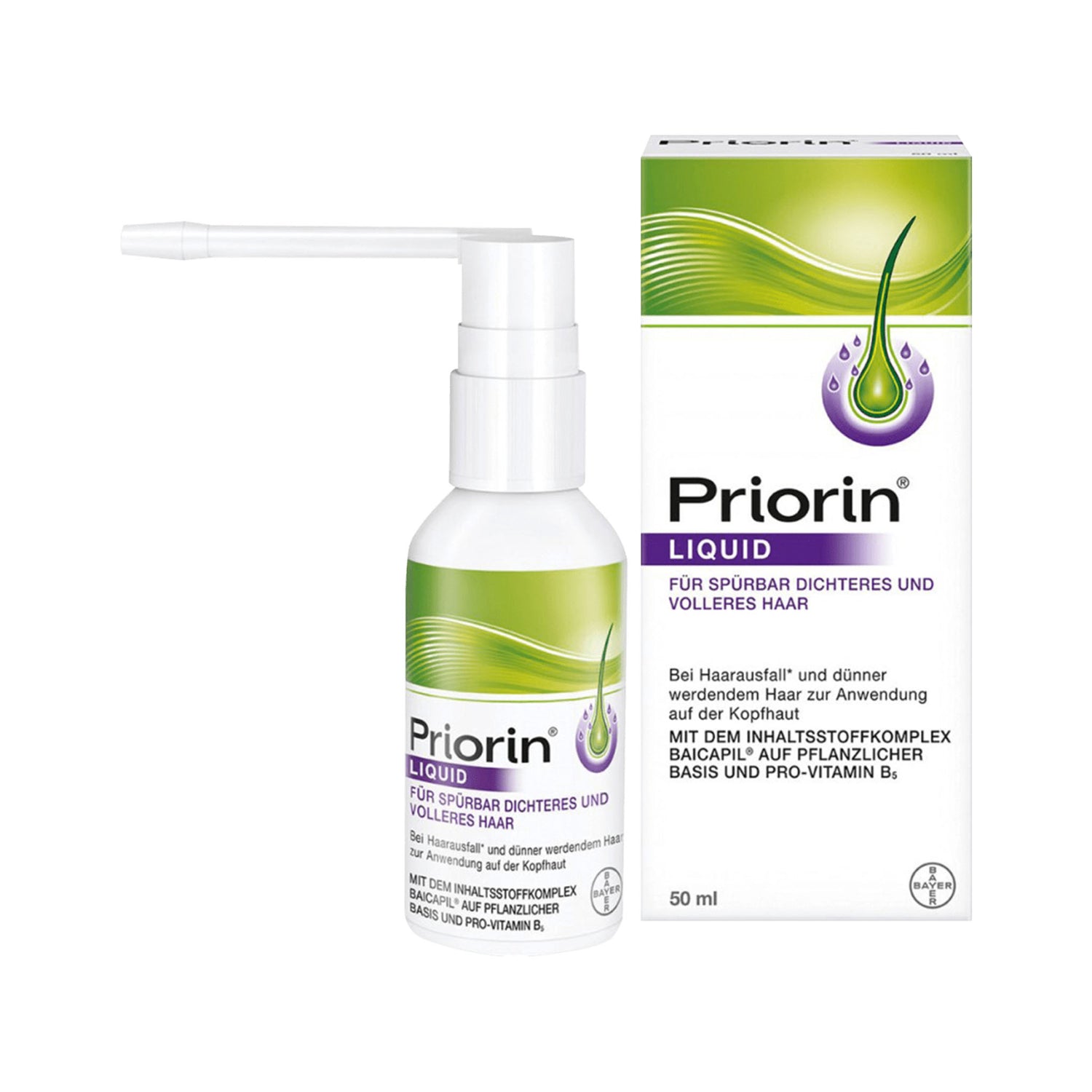 Priorin Liquid Leave-In Scalp Spray with Baicapil® & Pro-Vitamin B5 – 50 ml