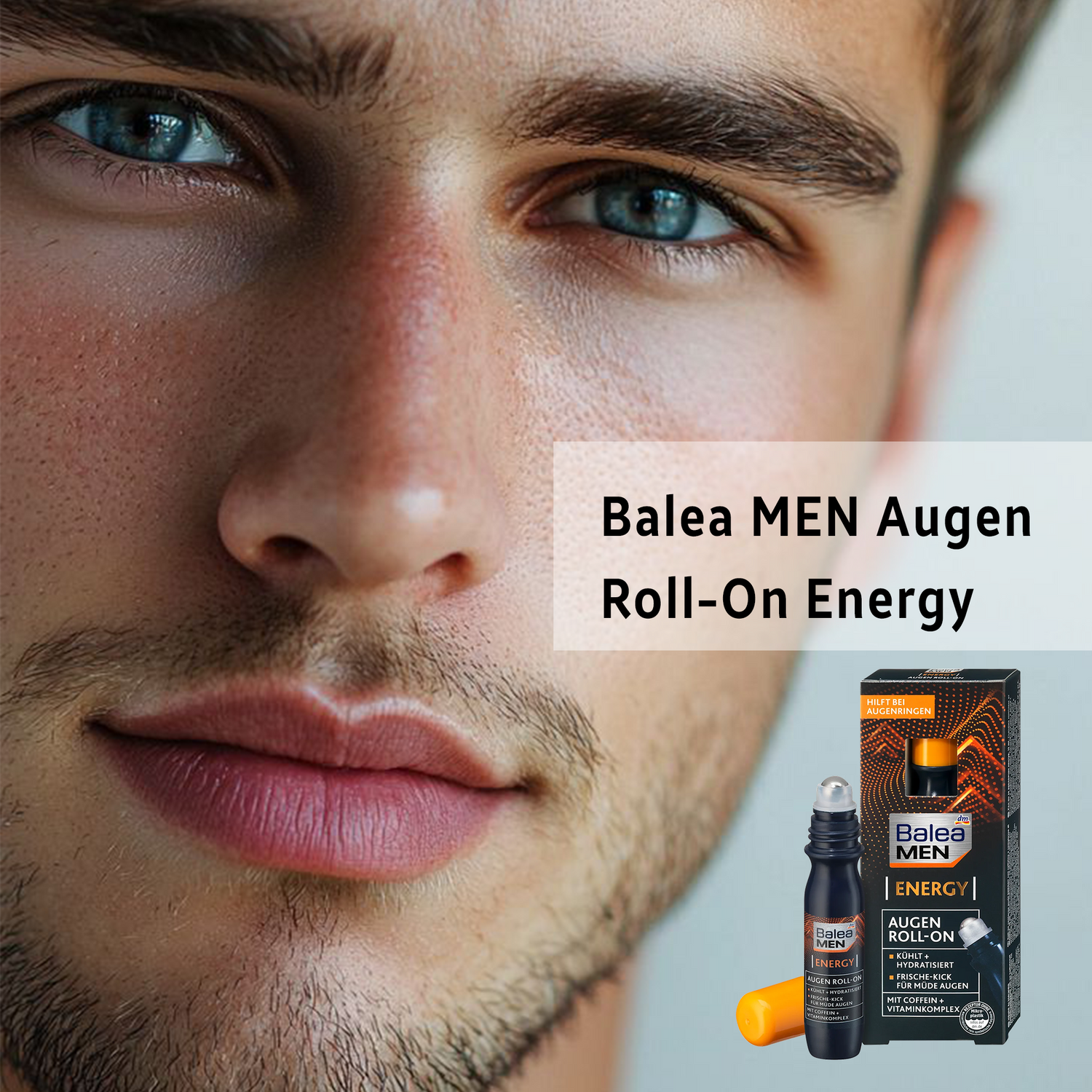 Energy Eye Roll-On – Balea MEN – Cooling & Hydrating Care with Caffeine & Hyaluronic Acid (15 ml)