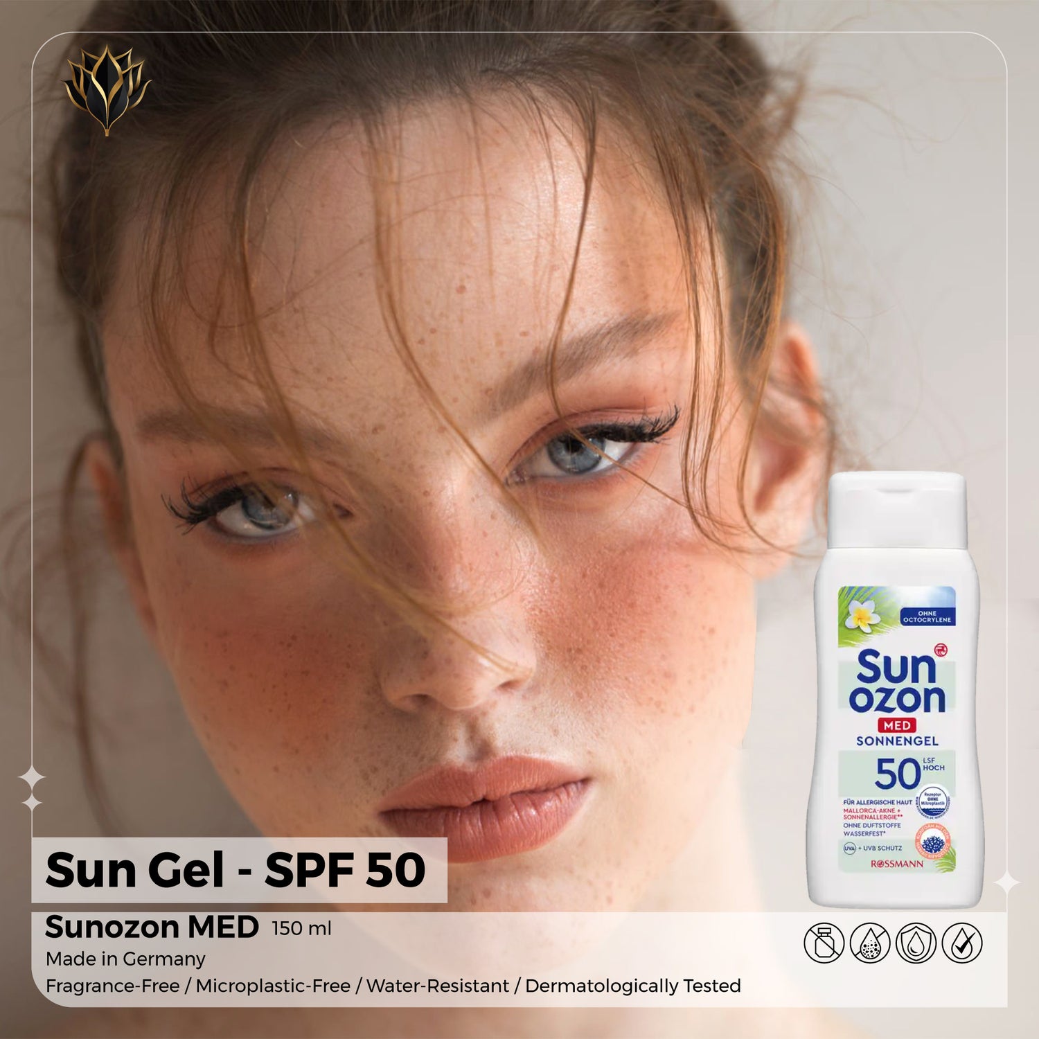 Sun Gel SPF 50 – Sunozon MED, 150 ml