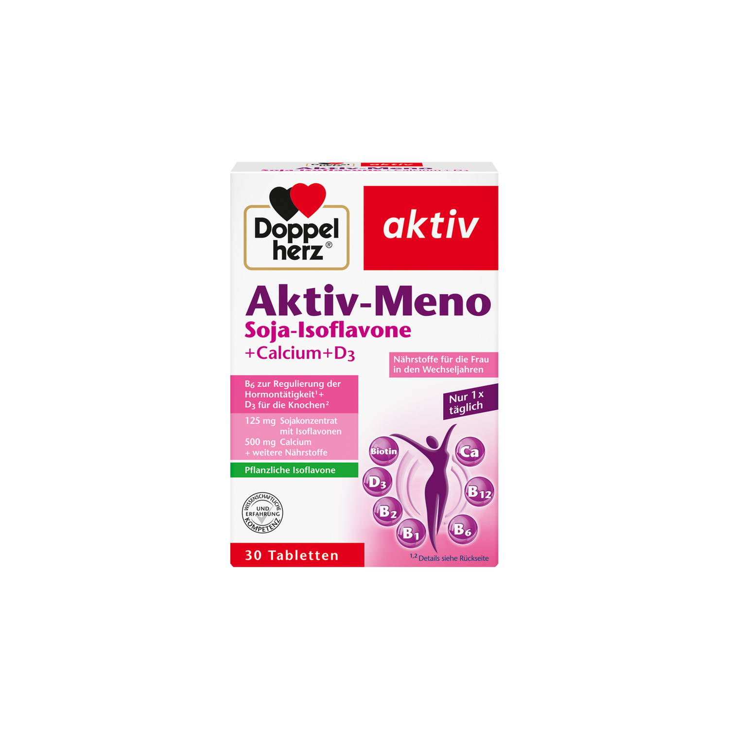 Aktiv-Meno Menopause Support Tablets – Doppelherz – With Soy Isoflavones, Calcium & Vitamin D3 (30 Tablets)