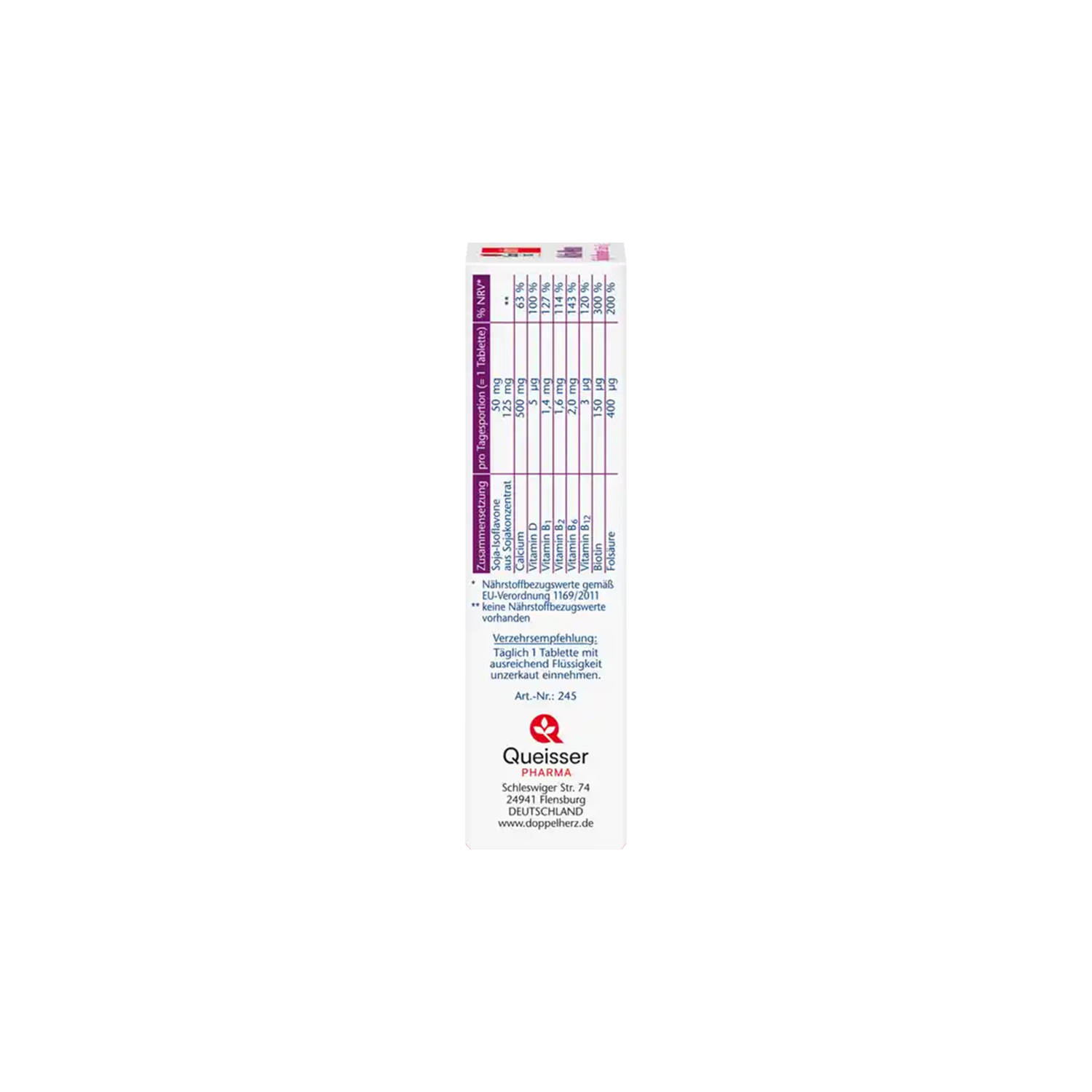Aktiv-Meno Menopause Support Tablets – Doppelherz – With Soy Isoflavones, Calcium & Vitamin D3 (30 Tablets)